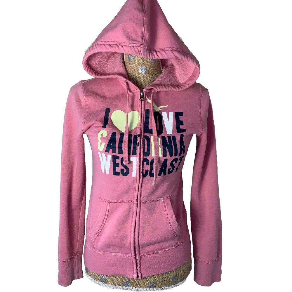 VtG Y2k Mossimo Supply Hoodie Pink West Coast Fitted Mcbling XS Spellout